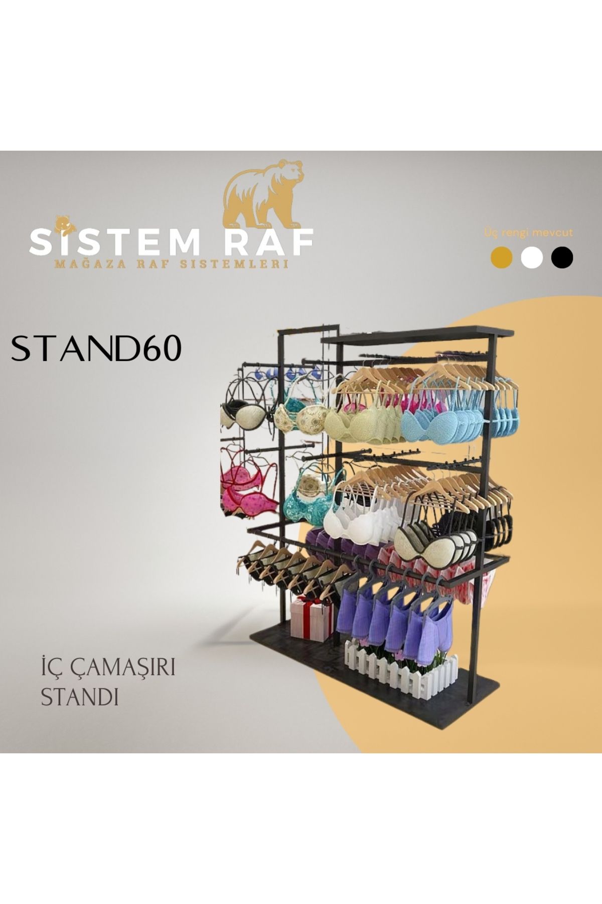 sistem raf İç Çamaşır Askılığı - İç Çamaşır Standı