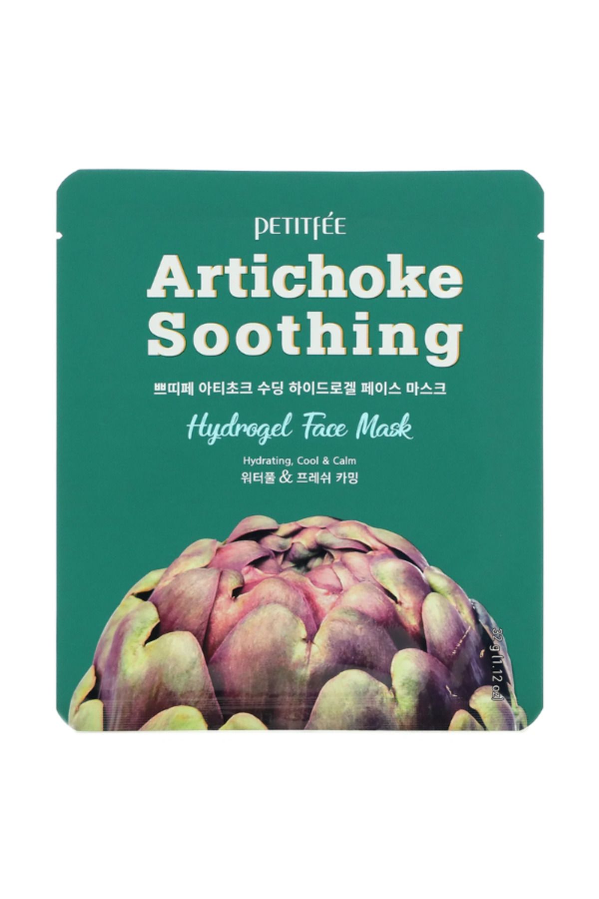 Petitfee-Αγκινάρα Soothing Hydrogel Face Mask 32 g - Μάσκα Hydrogel 2