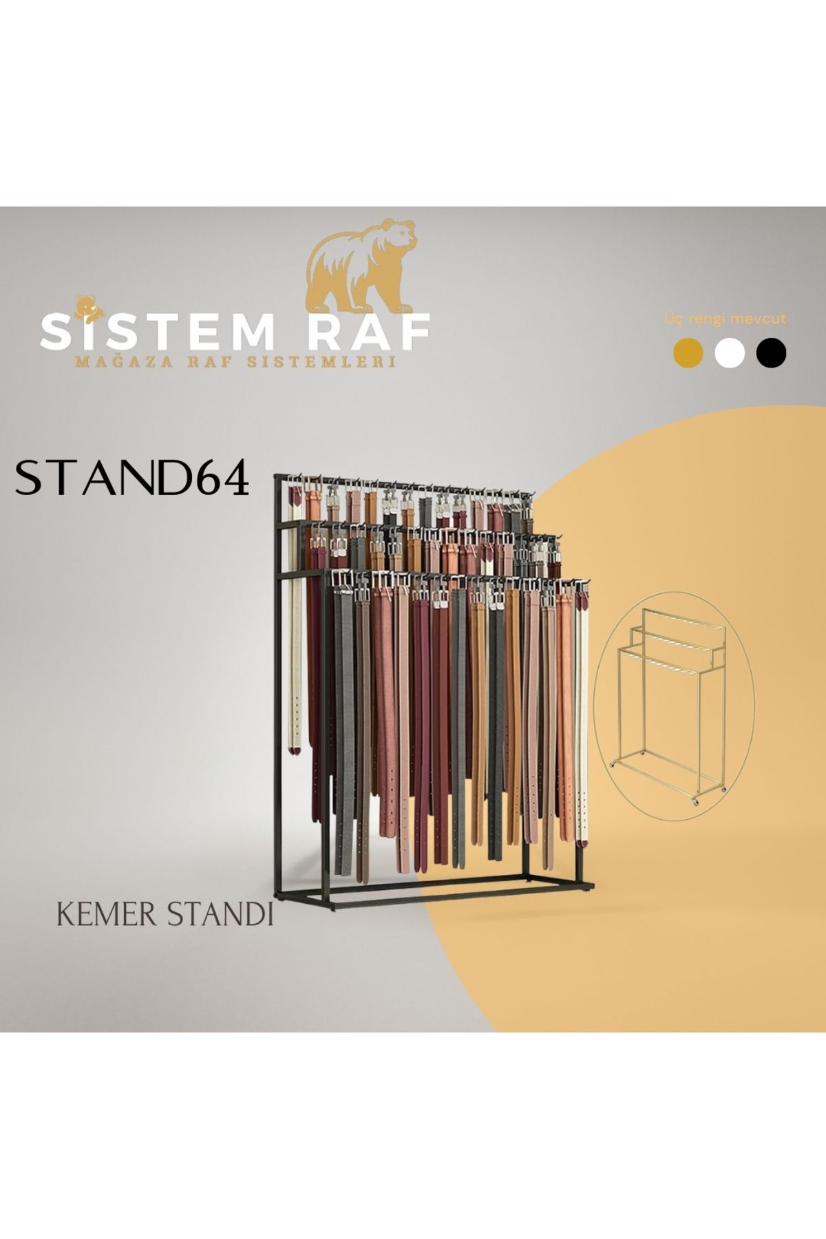 sistem raf Kemer Askı Standı