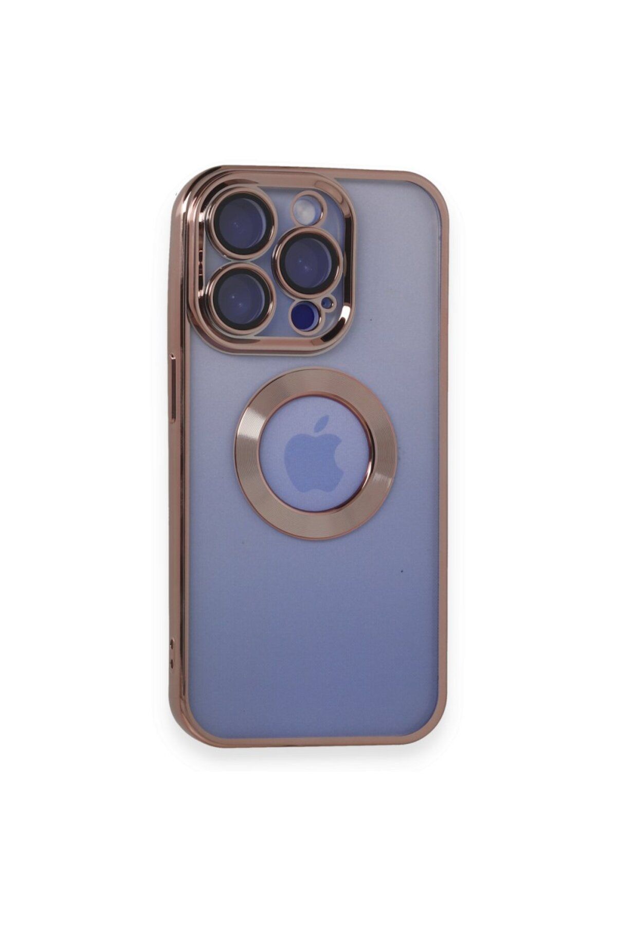 LOFTİN iPhone 15 Pro Kılıf Slot Silikon - Rose Gold