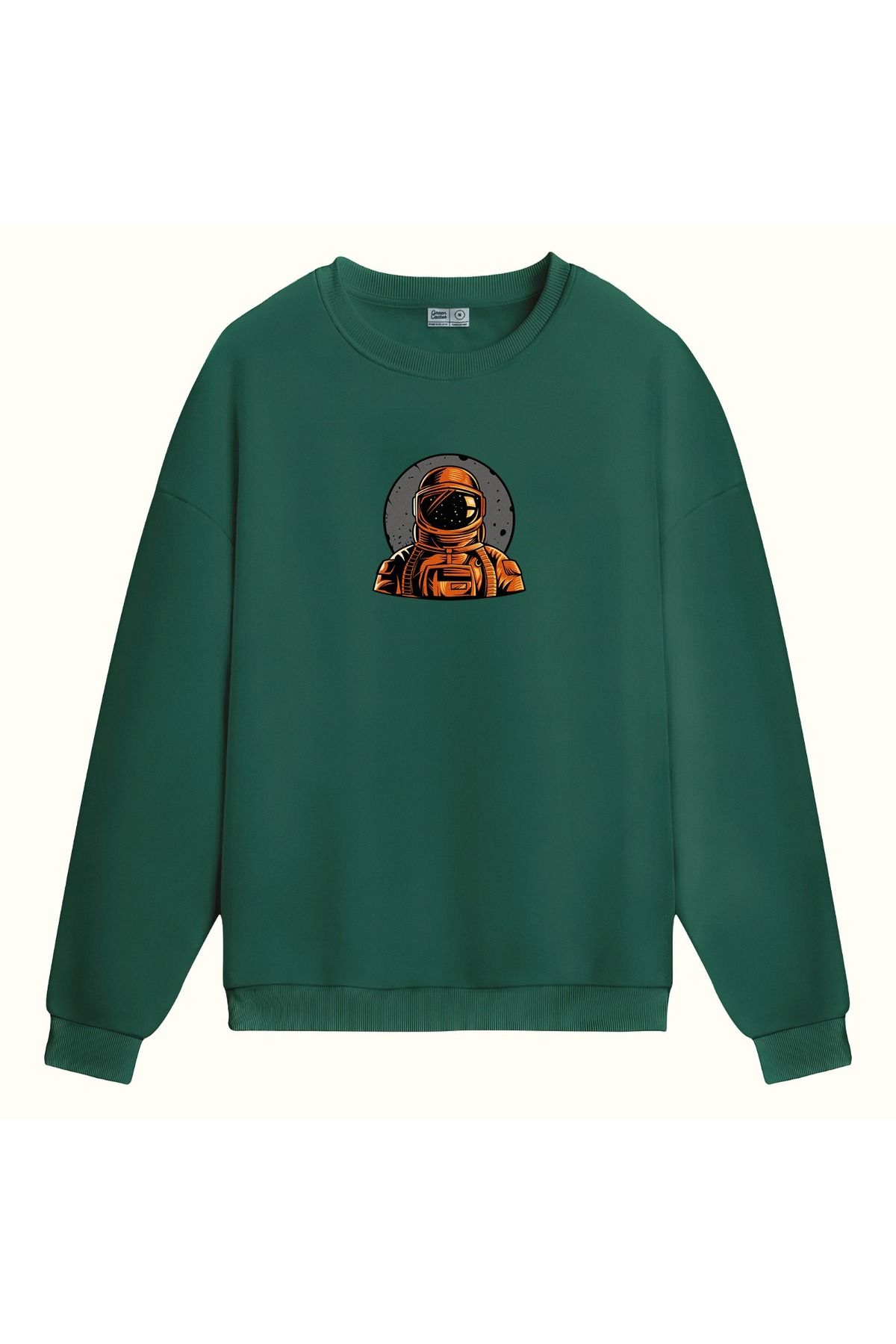 CCwear the planet baskılı bisiklet yaka sweatshirt