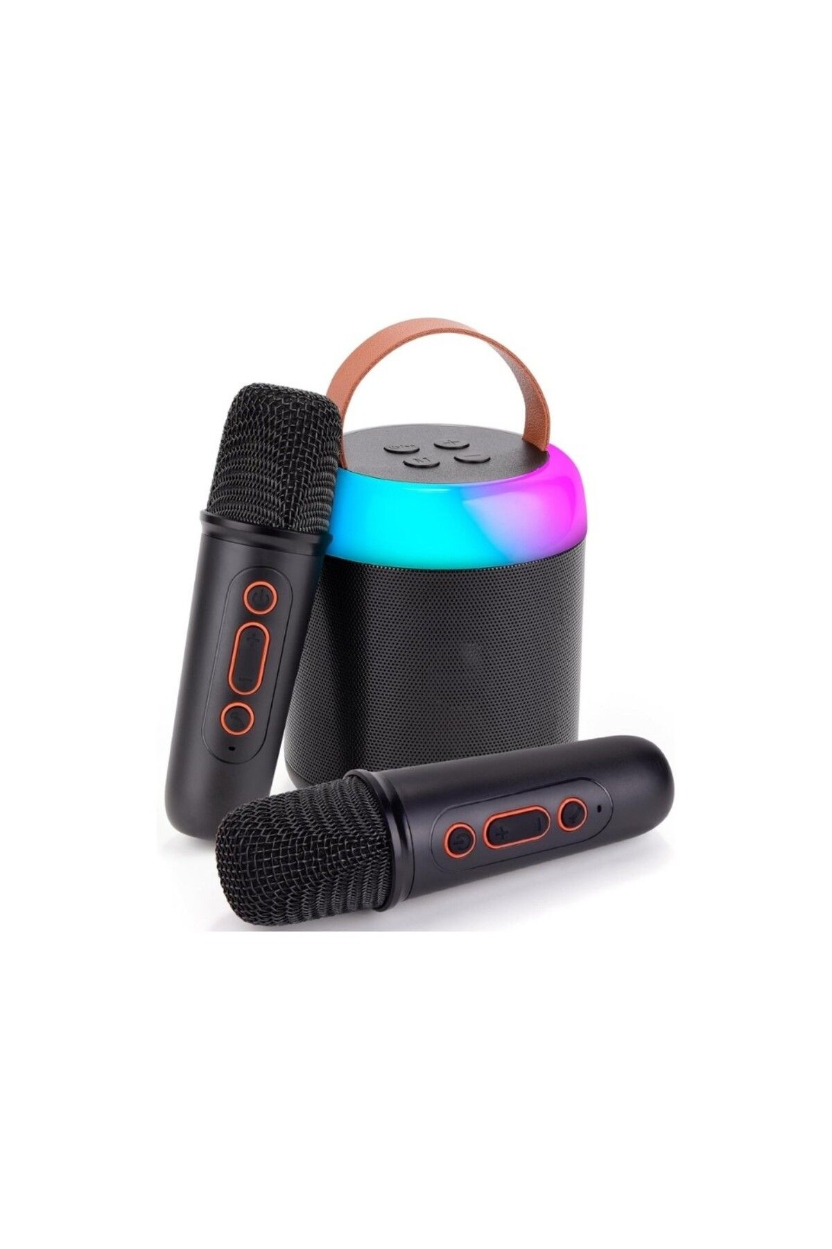 TEKNOTOPIA Karaoke Hoparlör 1 Mikrofonlu Bluetooth Taşınabilir Rgb Işıklı, USB, Fm Radyo, Sd Kart Destekli