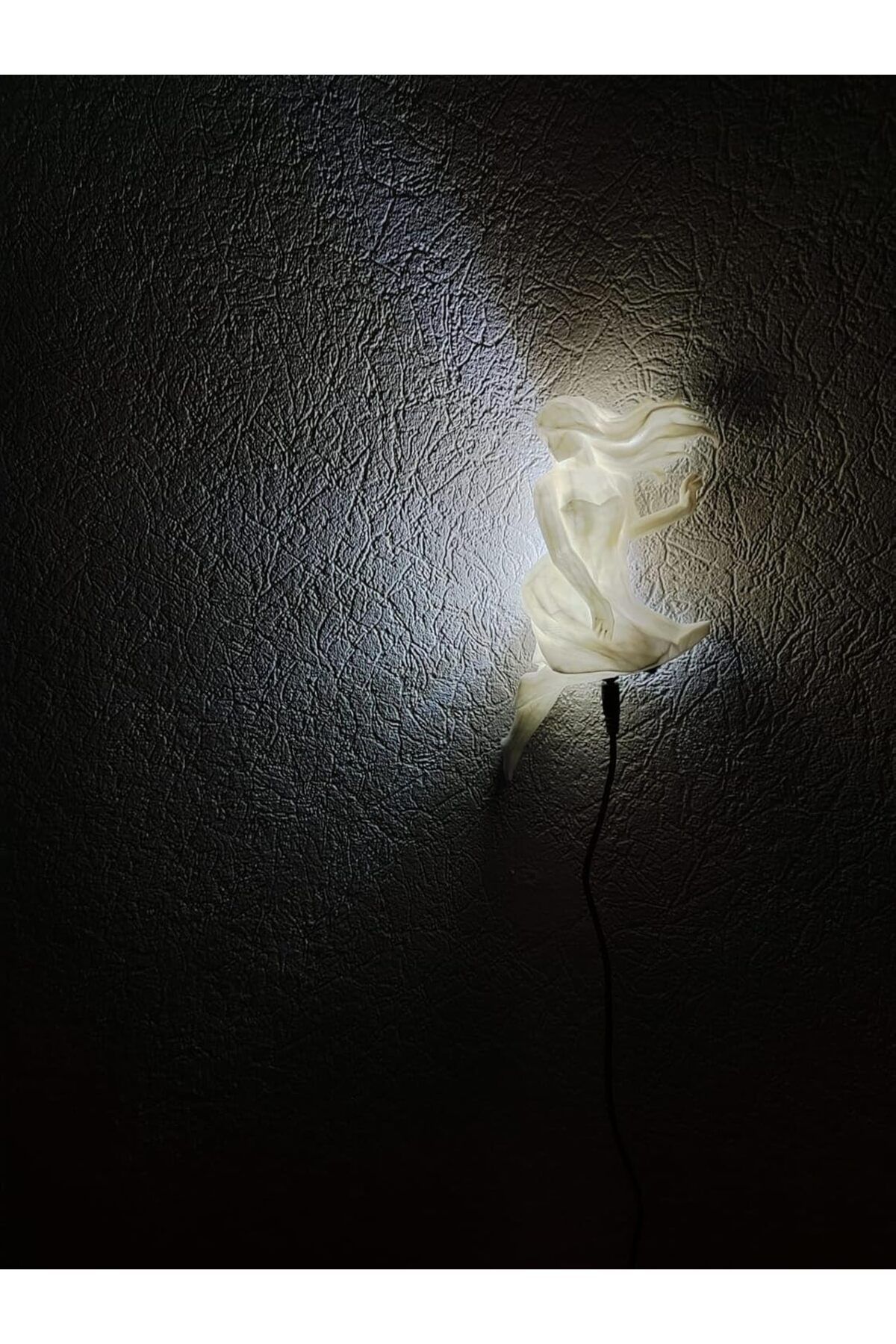 salesalbutik Gece Lambası Led Işıklı 3d Duvar Süsü (USB Kablolu) (mermer)