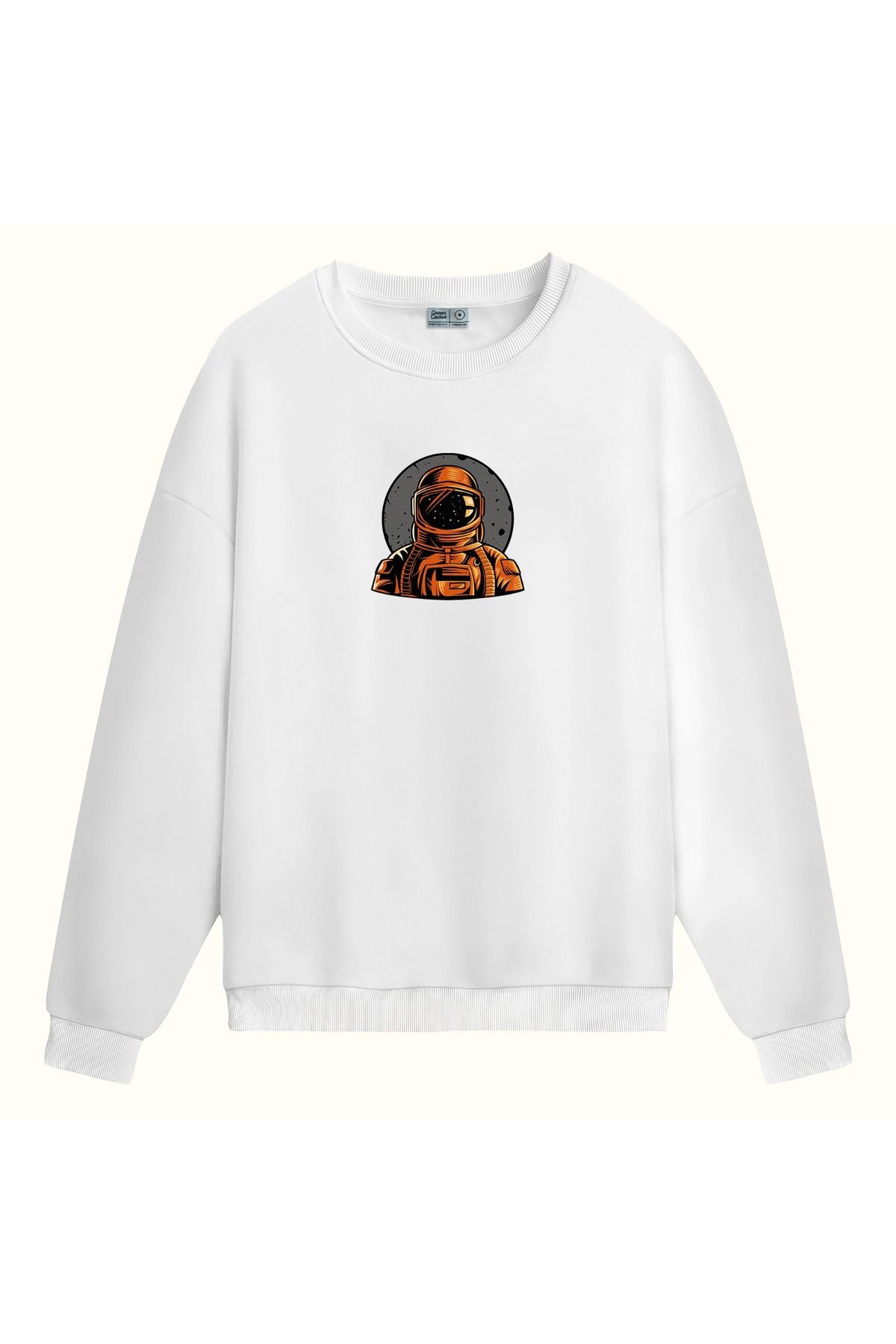 CCwear the planet baskılı bisiklet yaka sweatshirt