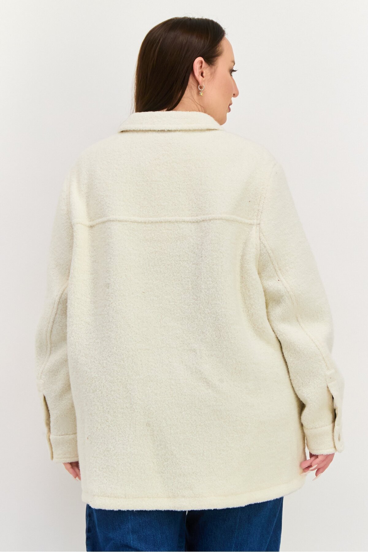 Tommy Hilfiger-Women Textured Parka Jacket, Off White 4