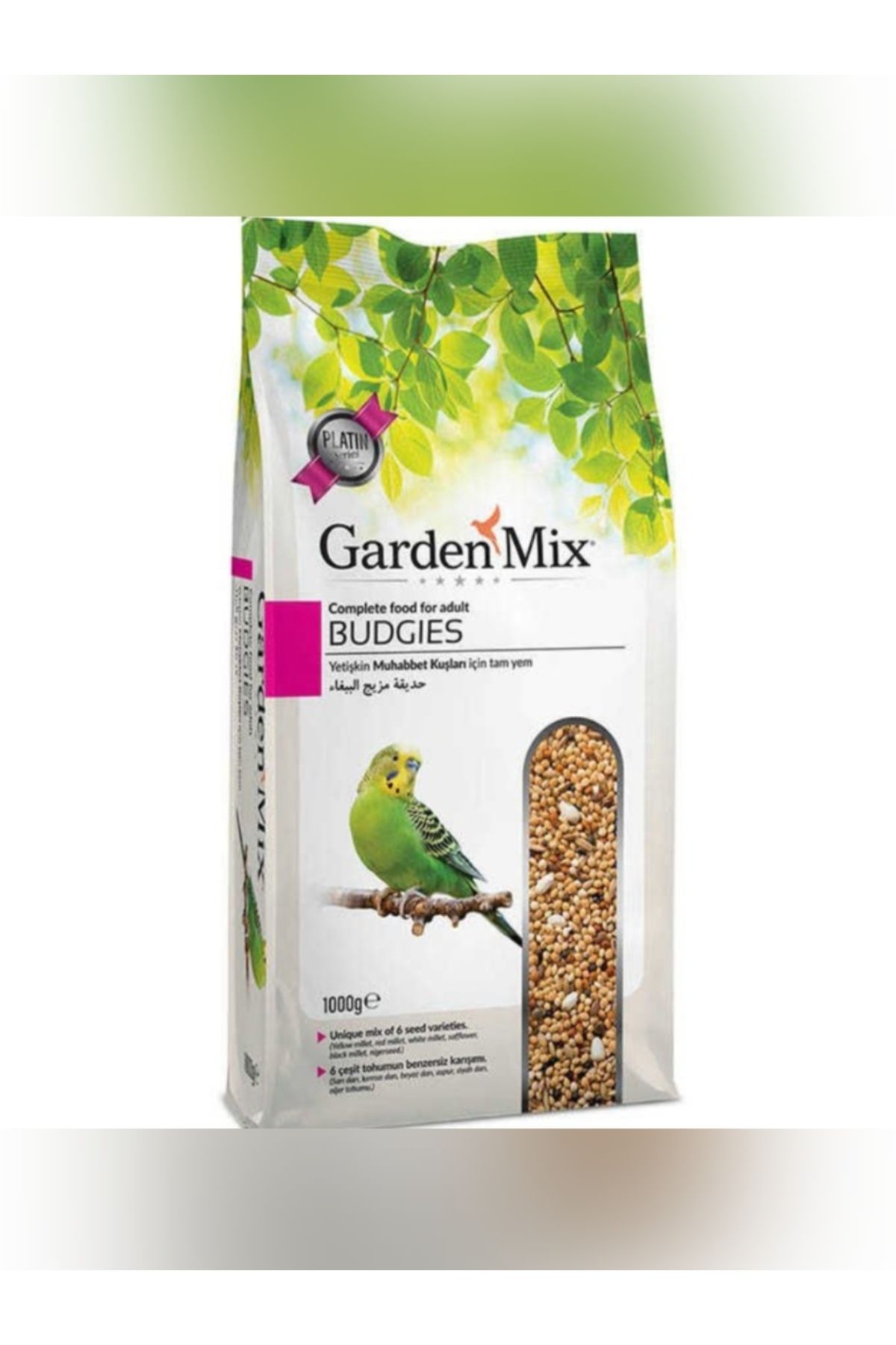 Gardenmix Platin Budgies - Yetişkin Muhabbet Yemi 1000g