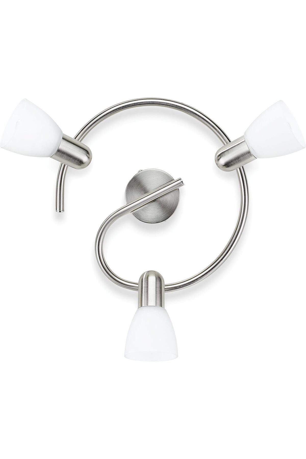 yenibagshop E14 Essentials Jute Spot Bar/Tube Light, Nickel 3 Leuchtmittel nickel, Grau