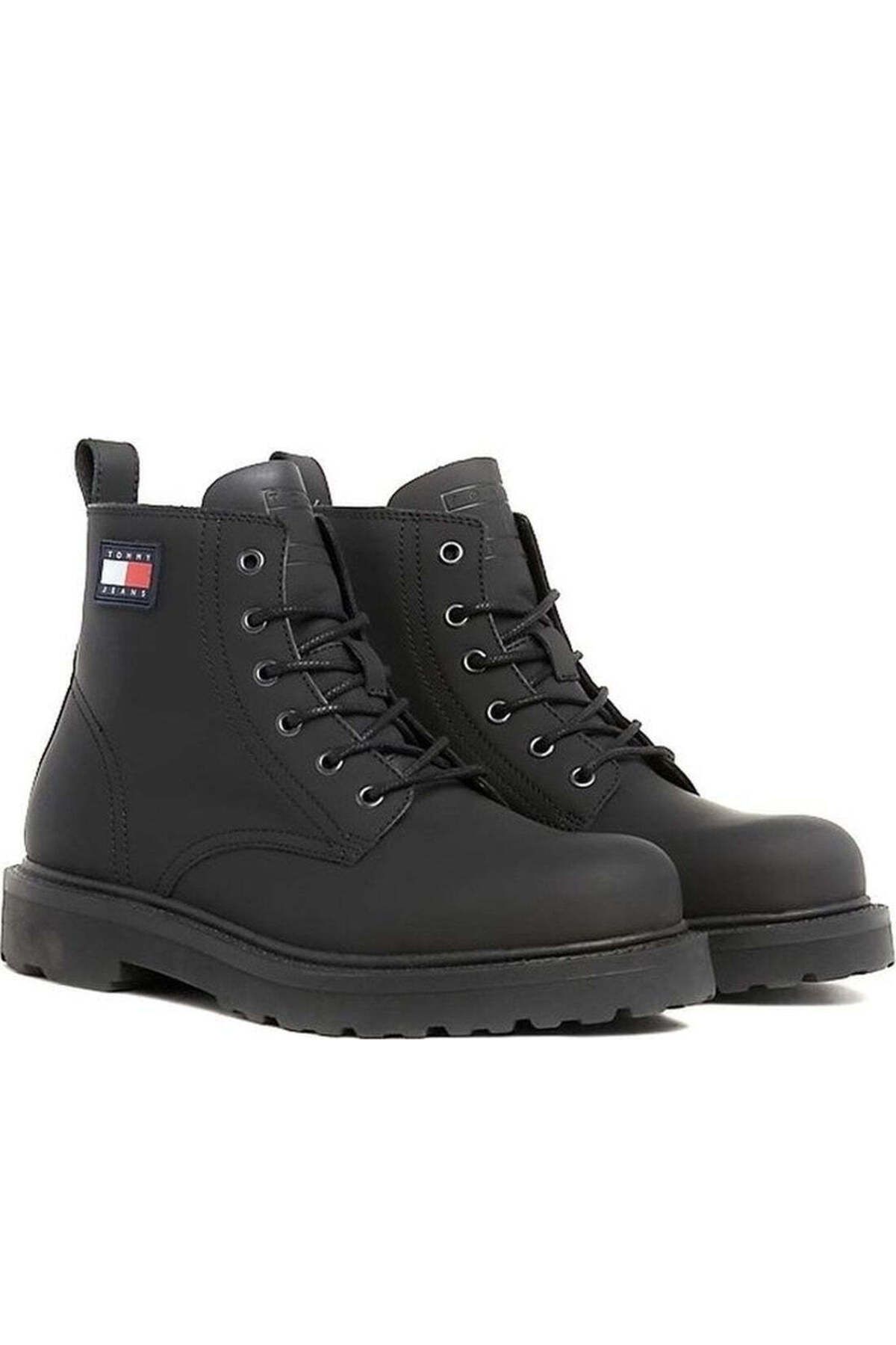 Tommy Jeans-Cizme negre Pantofi barbati 1