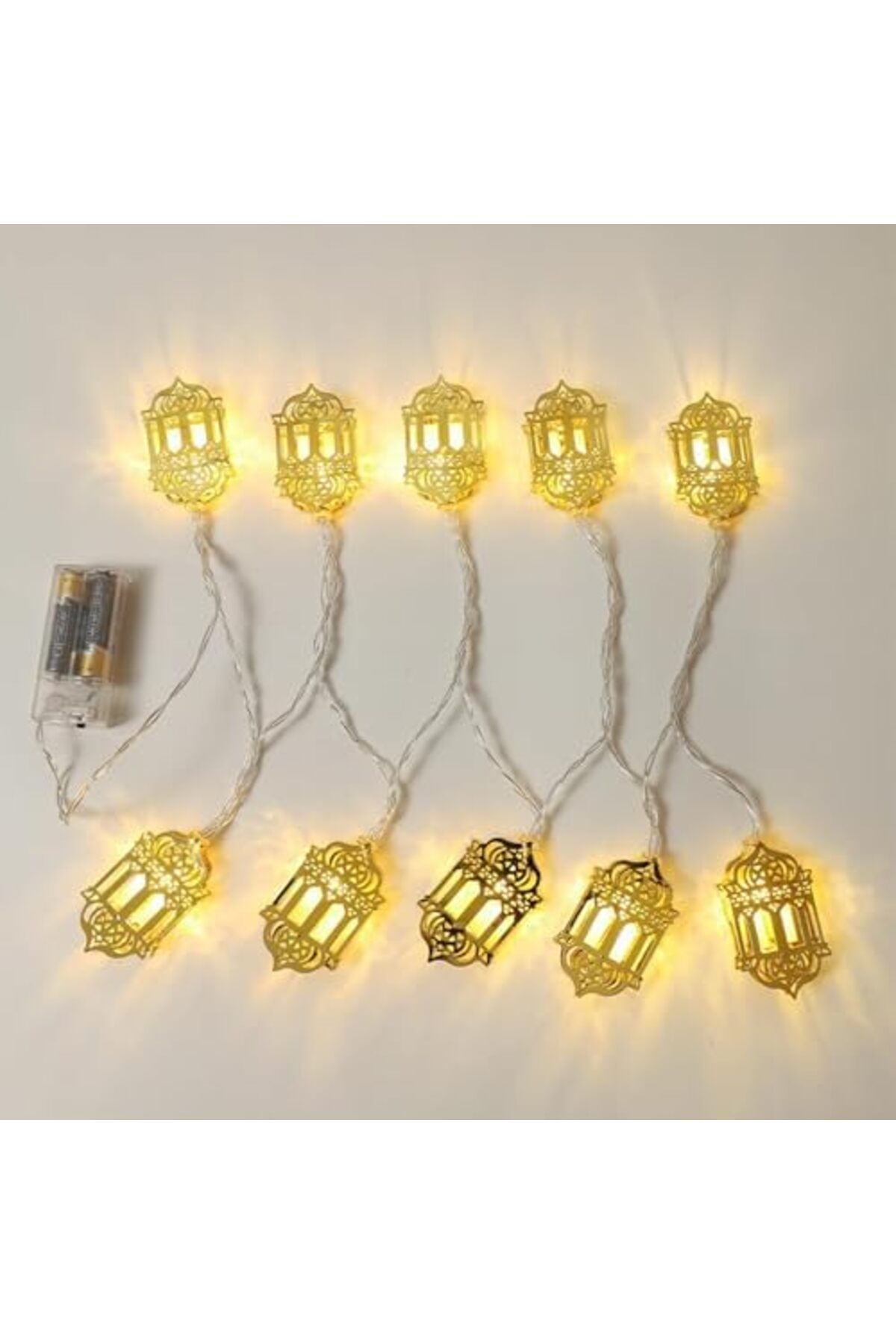 STOREMAX 2 metre Led Işıklı 10'lu Ramazan Işık Zinciri Dekoratif Pilli Aydınlatma Ev Dekorasyon Aydınlatma