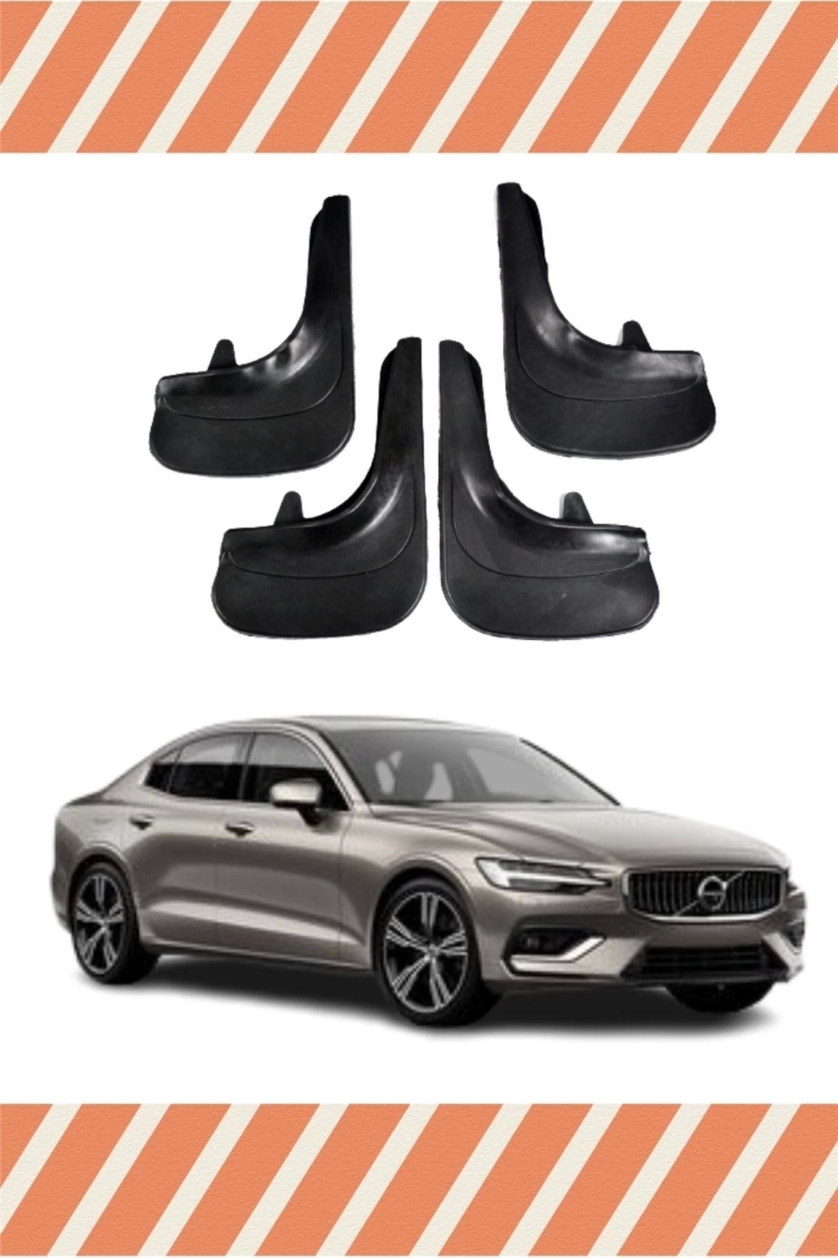 Alpax Volvo S60 uyumlu 4’lü tozluk çamurluk paçalık kaliteli