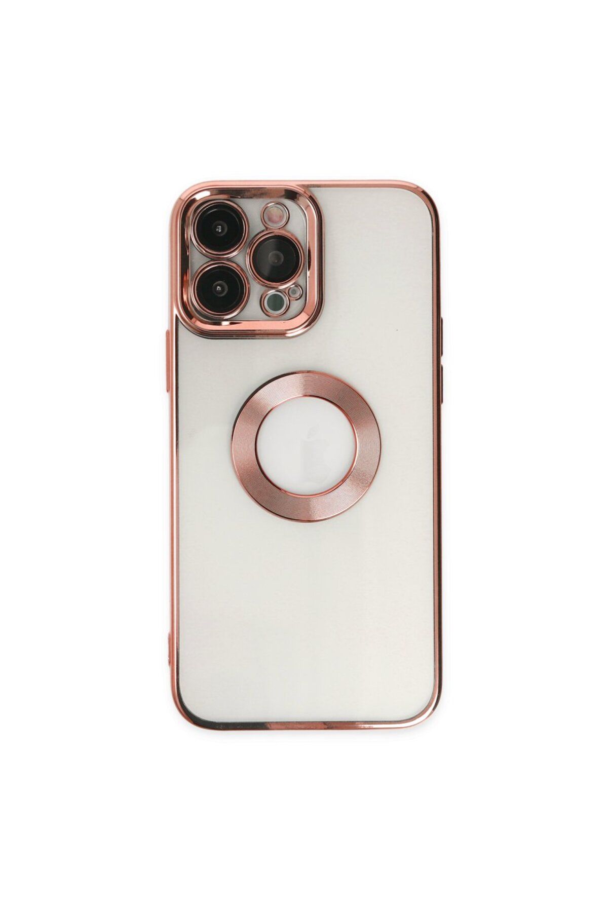 LOFTİN iPhone 14 Pro Max Kılıf Slot Silikon - Rose Gold