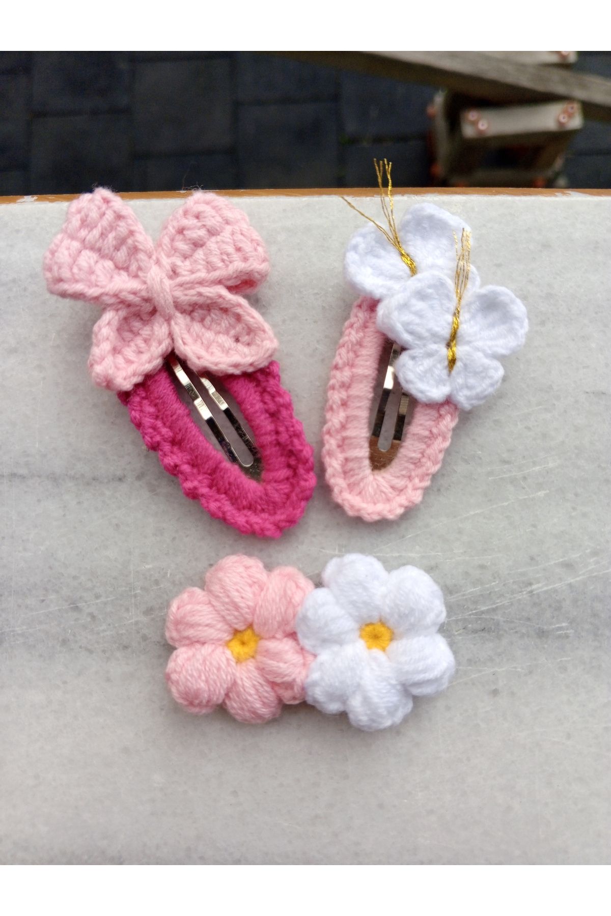 Jolly accesory-Buckle Knitted Snap Set for Mother and Child 2