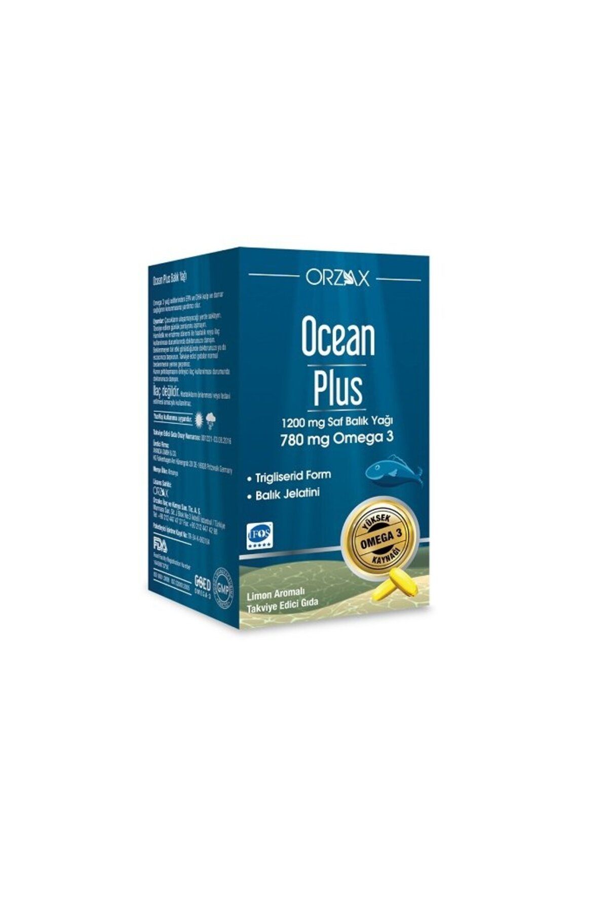 Ocean Orzax Ocean Plus Omega 3 1200 mg 50 Kapsül