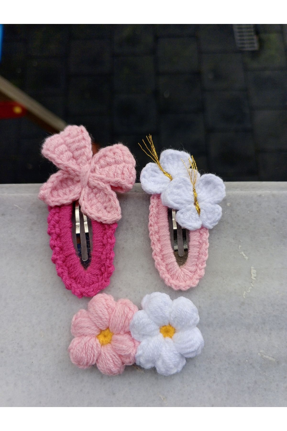 Jolly accesory-Buckle Knitted Snap Set for Mother and Child 3