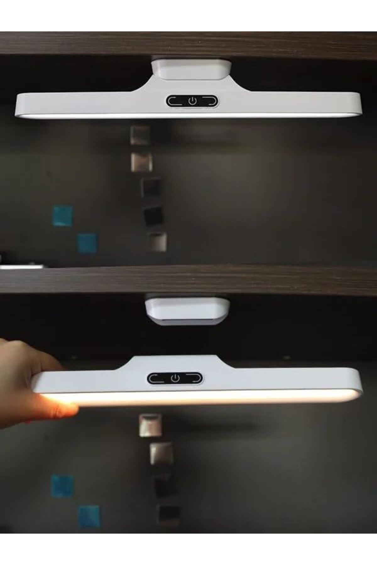 yenibagshop LED 5 Watt Şarjlı Mıknatıslı Dokunmatik Aplik (Beyaz, 2 Adet)
