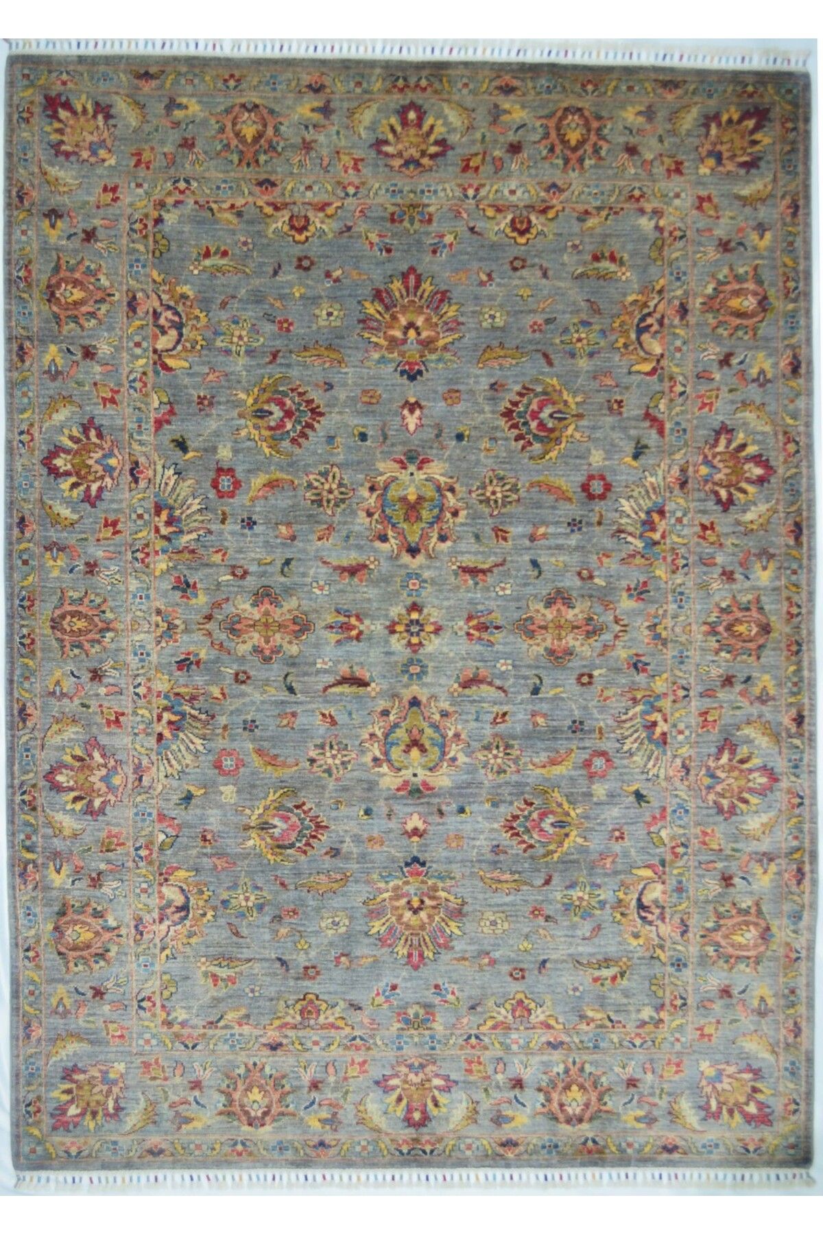 Handmade Afgan Binbirgece El Dokuma Gri Renk Halı (176x243 cm, 4.27 m²)