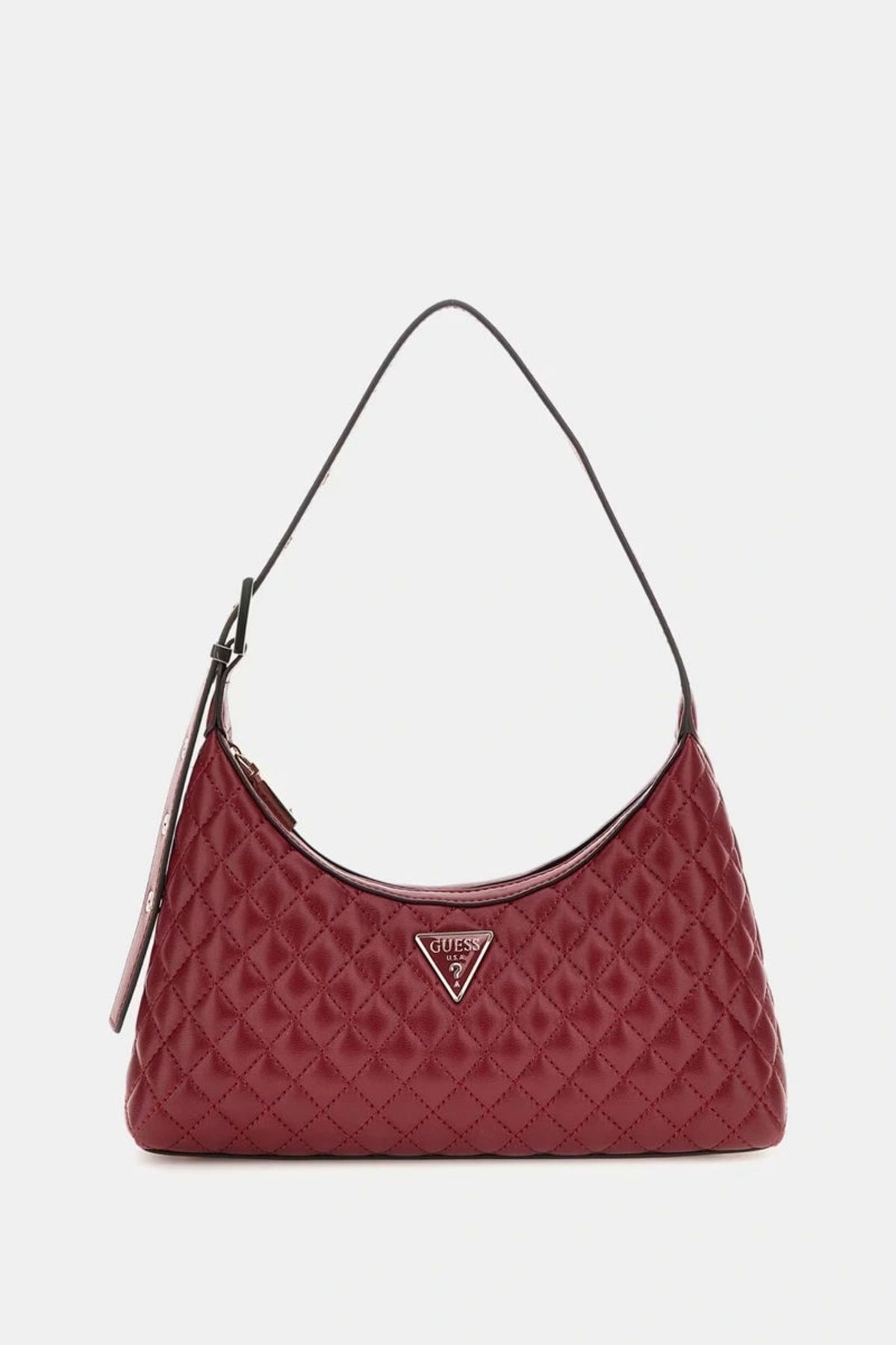 Guess-Women's Red Eco Rianee Quilted Shoulder Bag 1