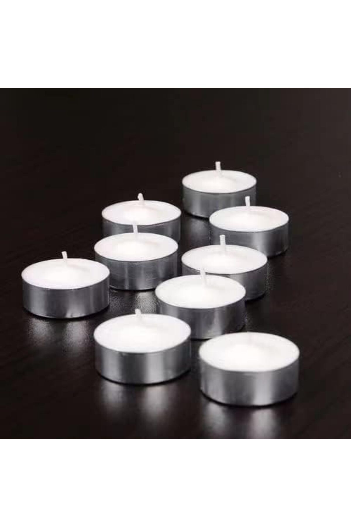yenibagshop Tea Light Beyaz Mum 16 Adet Romantik Mum