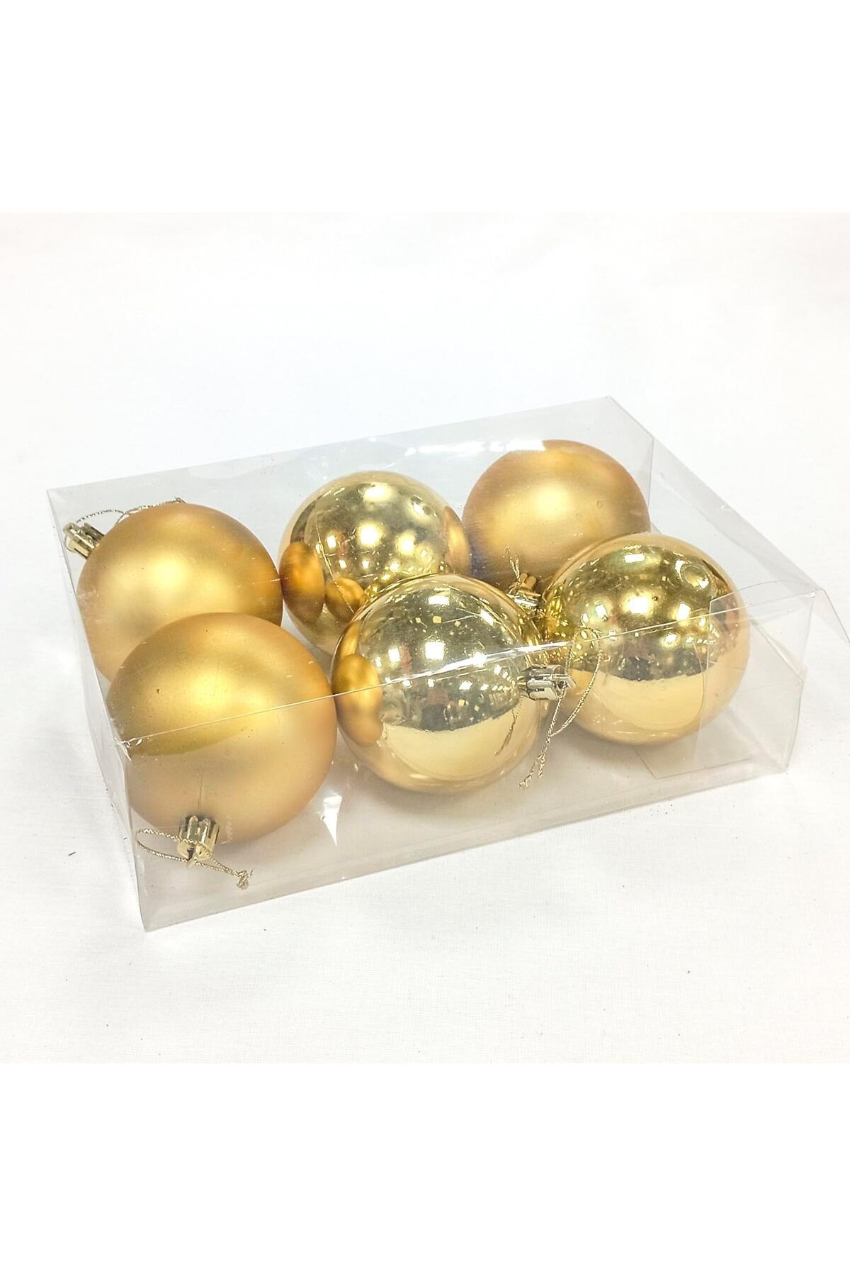 STOREMAX srhtDS Yılbaşı Topu 6'Lı Paket Gold 8 Cm. Desing 266450
