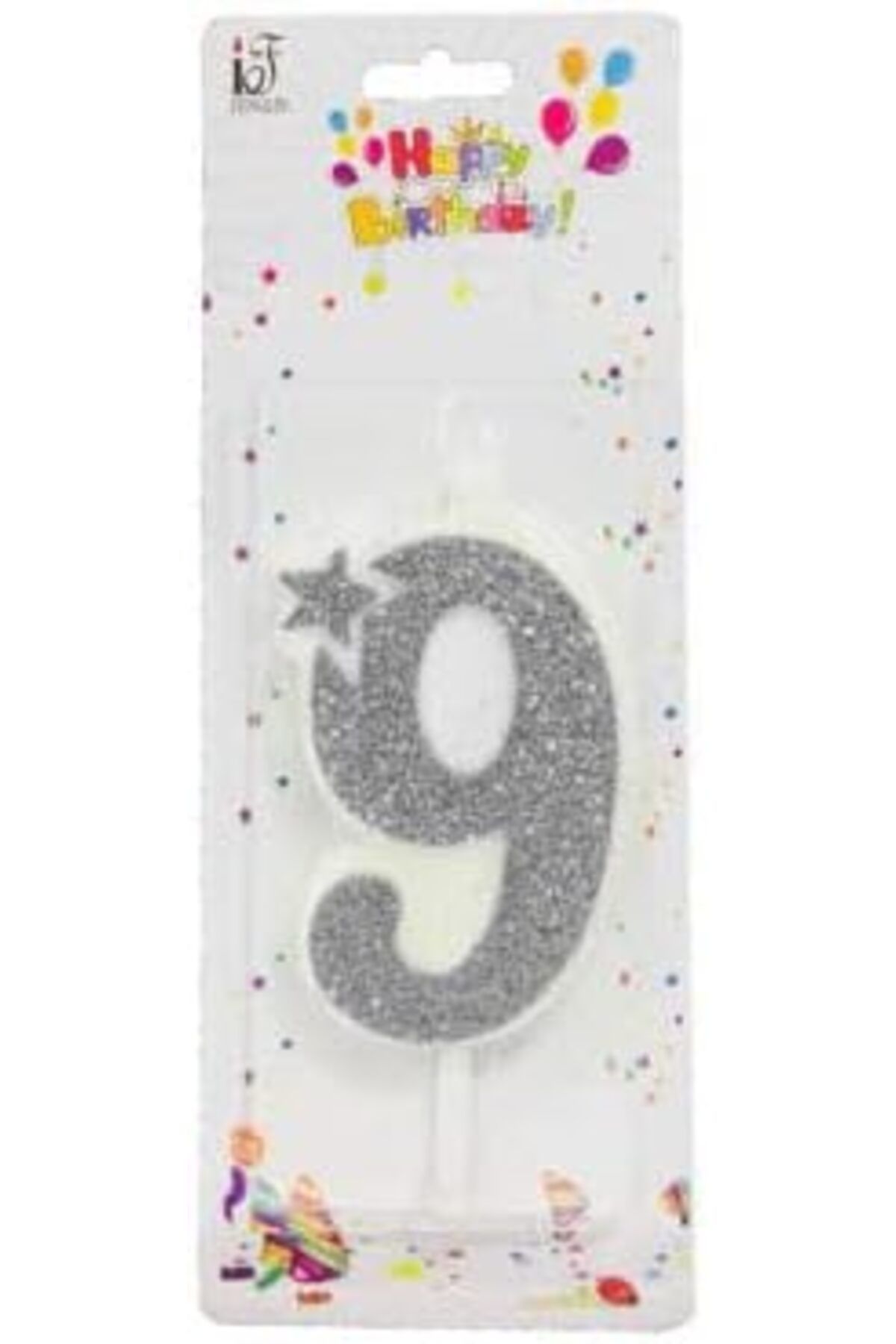 STOREMAX mrttnca Marifetlerim - 9 Yaş Simli Gümüş Mum trndymrt 1087243