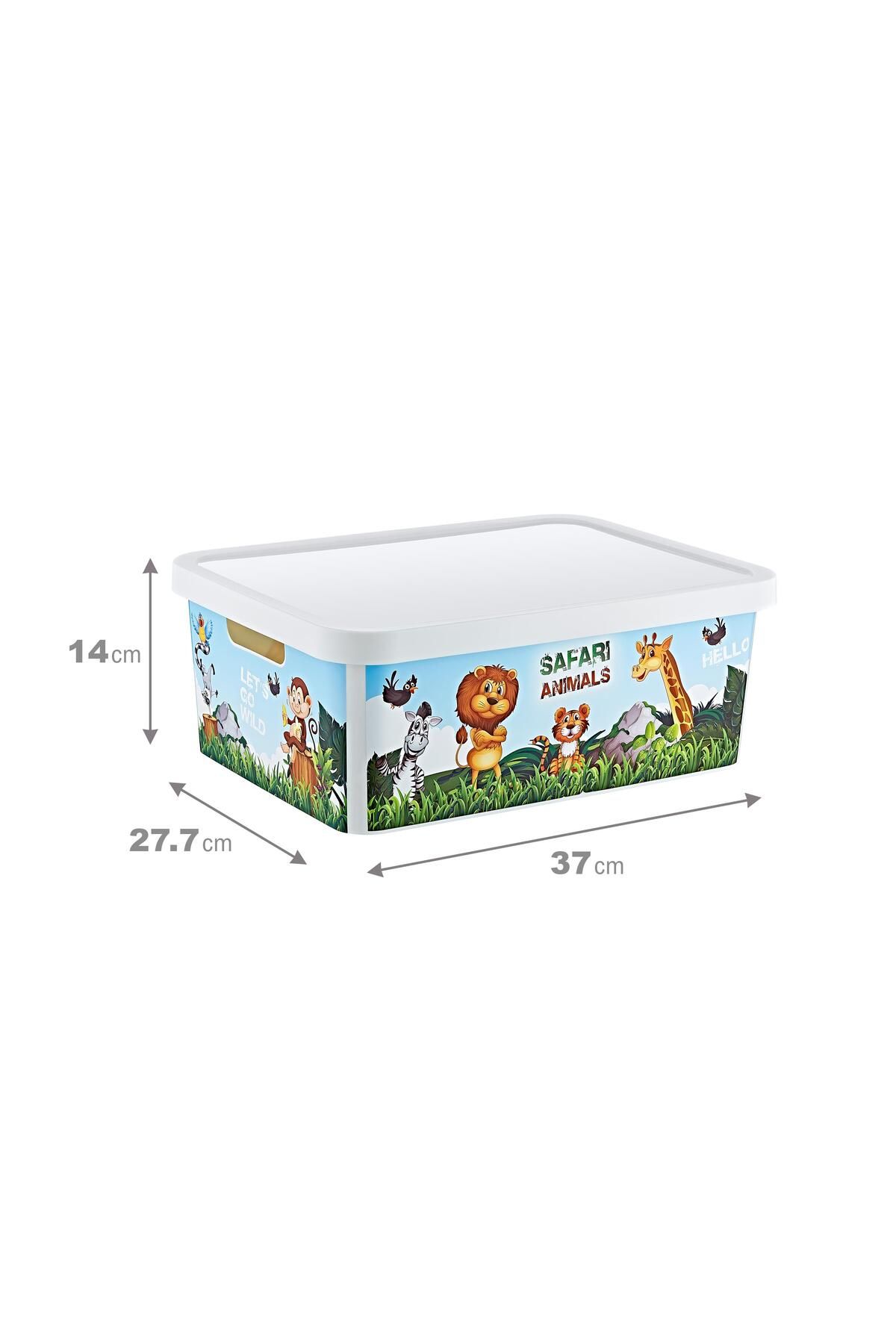 Smartware-Stafi Patterned Multi-Purpose Box with Lid 12 Lt 2