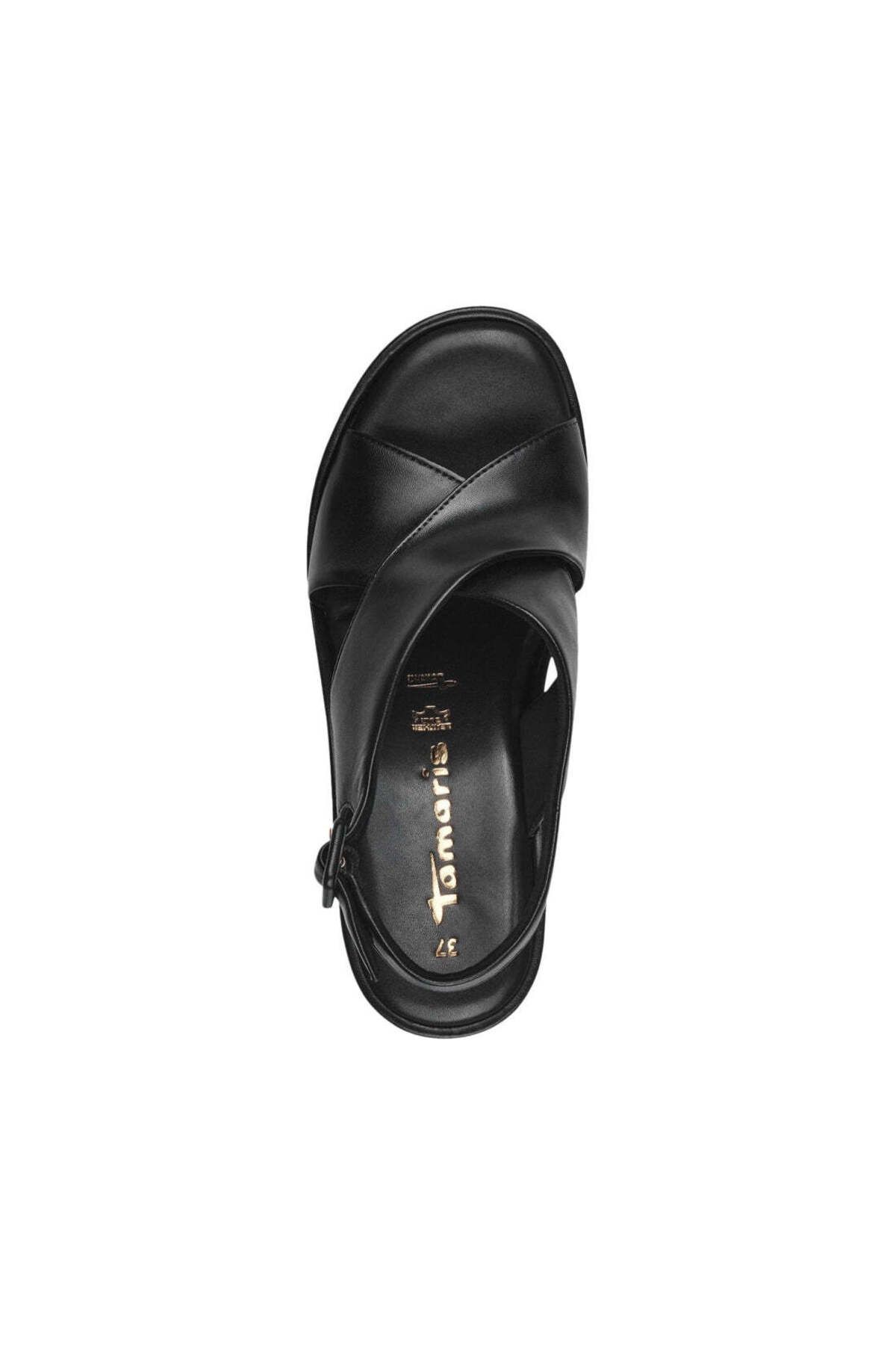 Tamaris-Black Sandals Womens Shoes 4