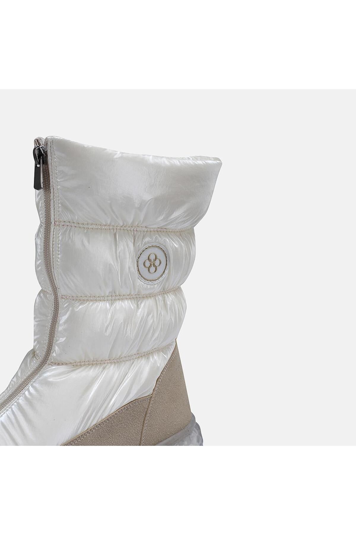 37Numara-Beige Shiny Large Size Women's Snow Boots - 42-43-44-45 6