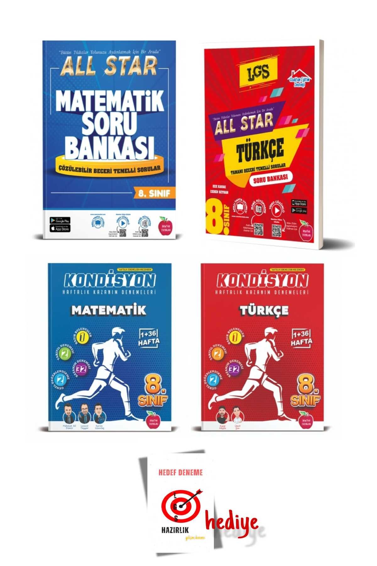 Newton Yayınları Newton 8.sınıf All Star Türkçe Matematik Soru Bankası-Kondisyon Türkçe Matematik deneme LGS Hazırlık