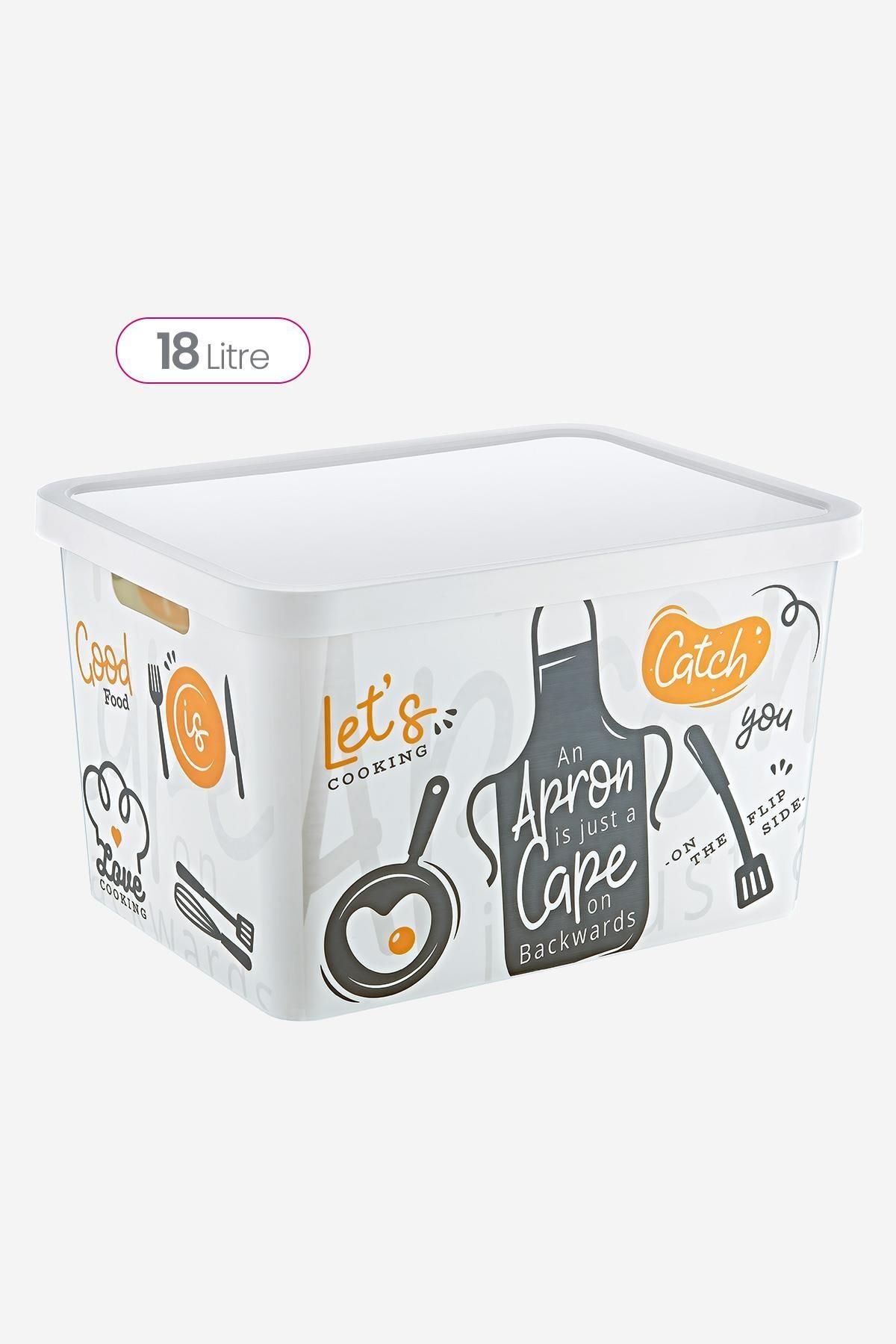 Smartware-Stafi Patterned Multi-Purpose Box with Lid 18 LT 2