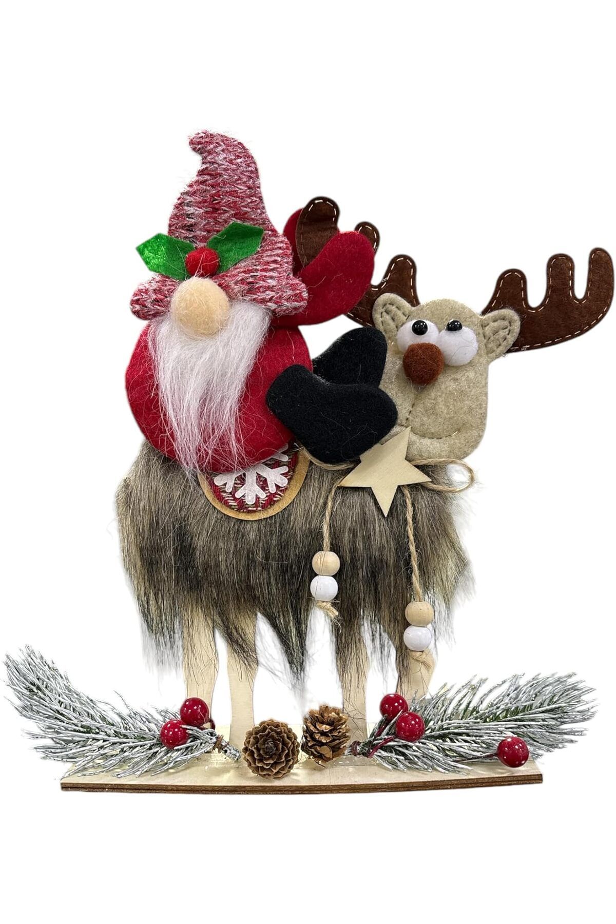 STOREMAX Baba ve Geyik Figürü, Yükseklik 22 cm, Uzunluk 25 cm, Derinlik 5 cm 6551