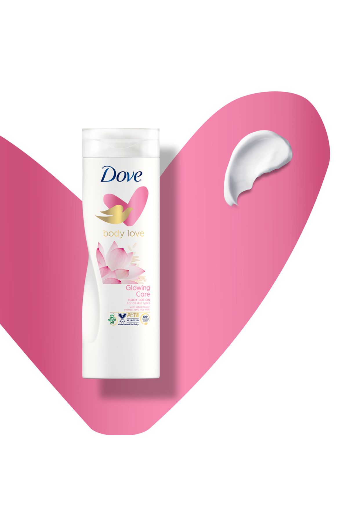 Dove-Body Love Glowing Care Body Lotion, 100% Natural Oils, Lotus Flower Extract & Rice Milk, 400ml 4