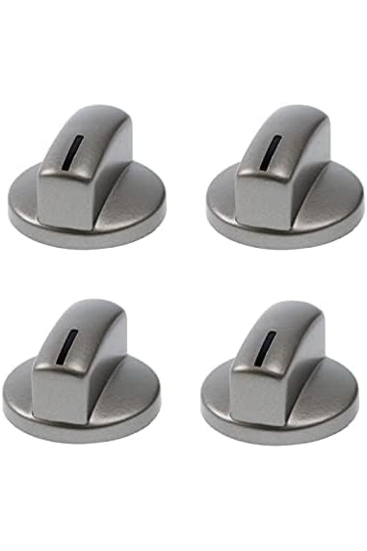 yenibagshop Bosch ve Siemens ile Uyumlu Ocak Fırın Düğmesi, 4'lü Set, Gri