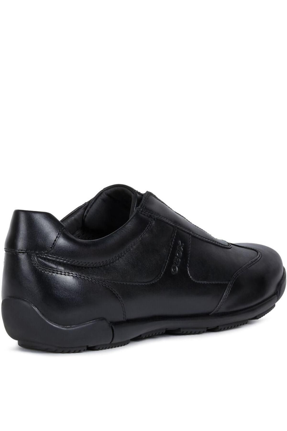 Geox-Black Flats Mens Shoes 4