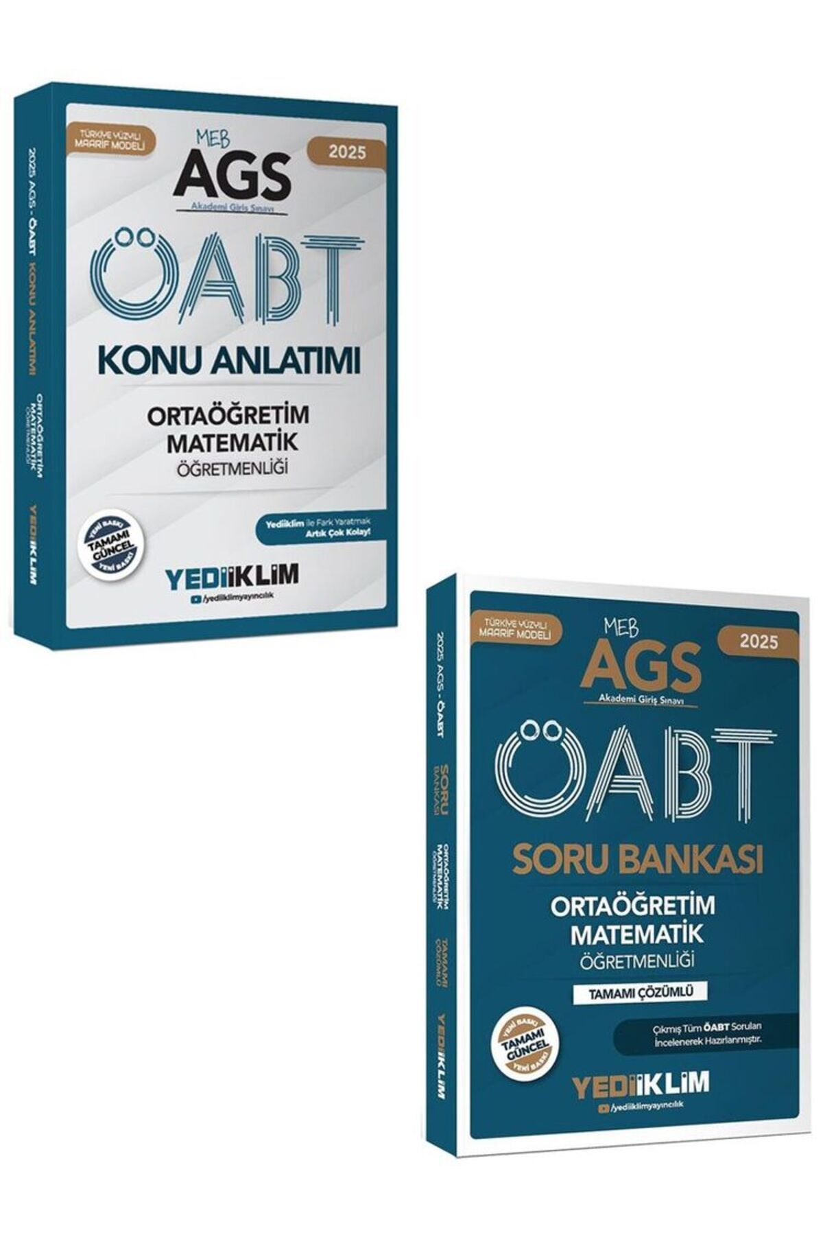 Yediiklim Yayınları Yediiklim 2025 MEB AGS ÖABT Ortaöğretim Matematik Öğretmenliği Konu Soru Seti