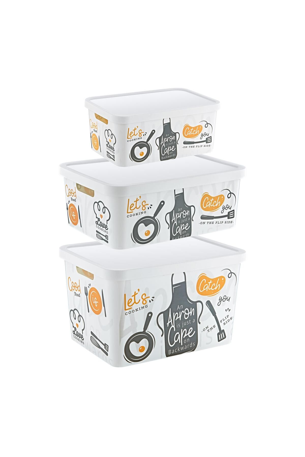 Smartware-Catch You Patterned 3-Piece Box Set - Stafi (4,5-12-18 Lt) 1