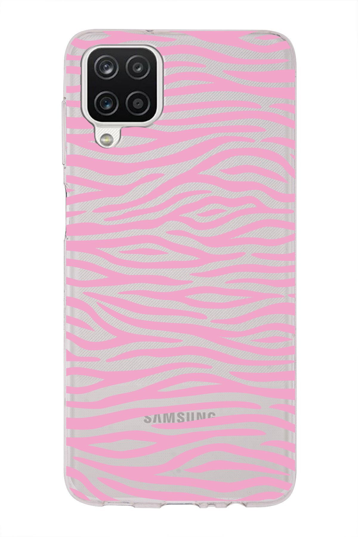 moonset Samsung Galaxy M33 Uyumlu Zebra Desen Tasarımlı Baskılı Şeffaf Telefon Kılıfı