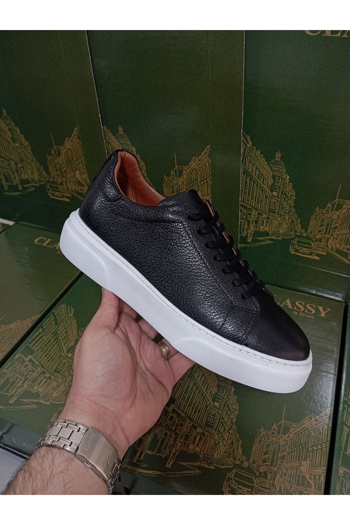 MERİÇ Hakiki Deri Erkek Ayakkabı Sneaker İç Dış Deri