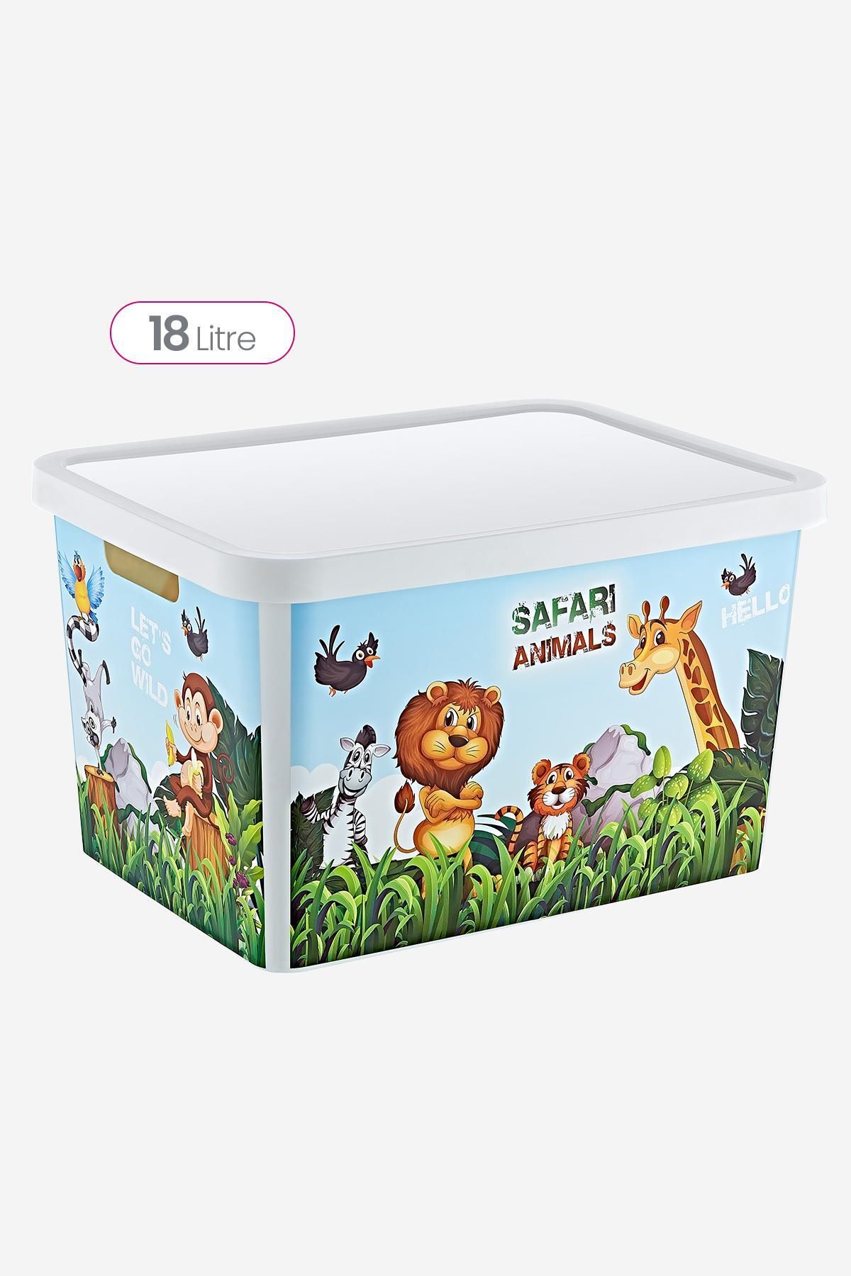 Smartware-Stafi Patterned Multi-Purpose Box with Lid 18 LT 2