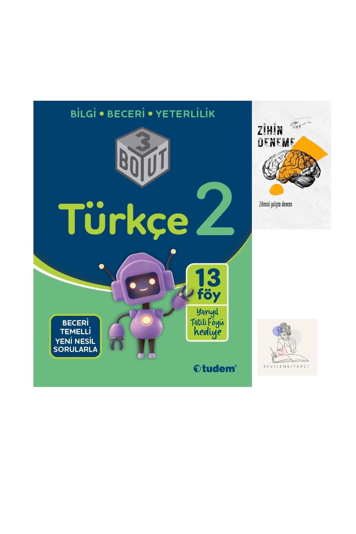 Tudem Yayınları TUDEM 2.SINIF 3BOYUT TÜRKÇE FÖY-ZİHİNDENEME-SH532