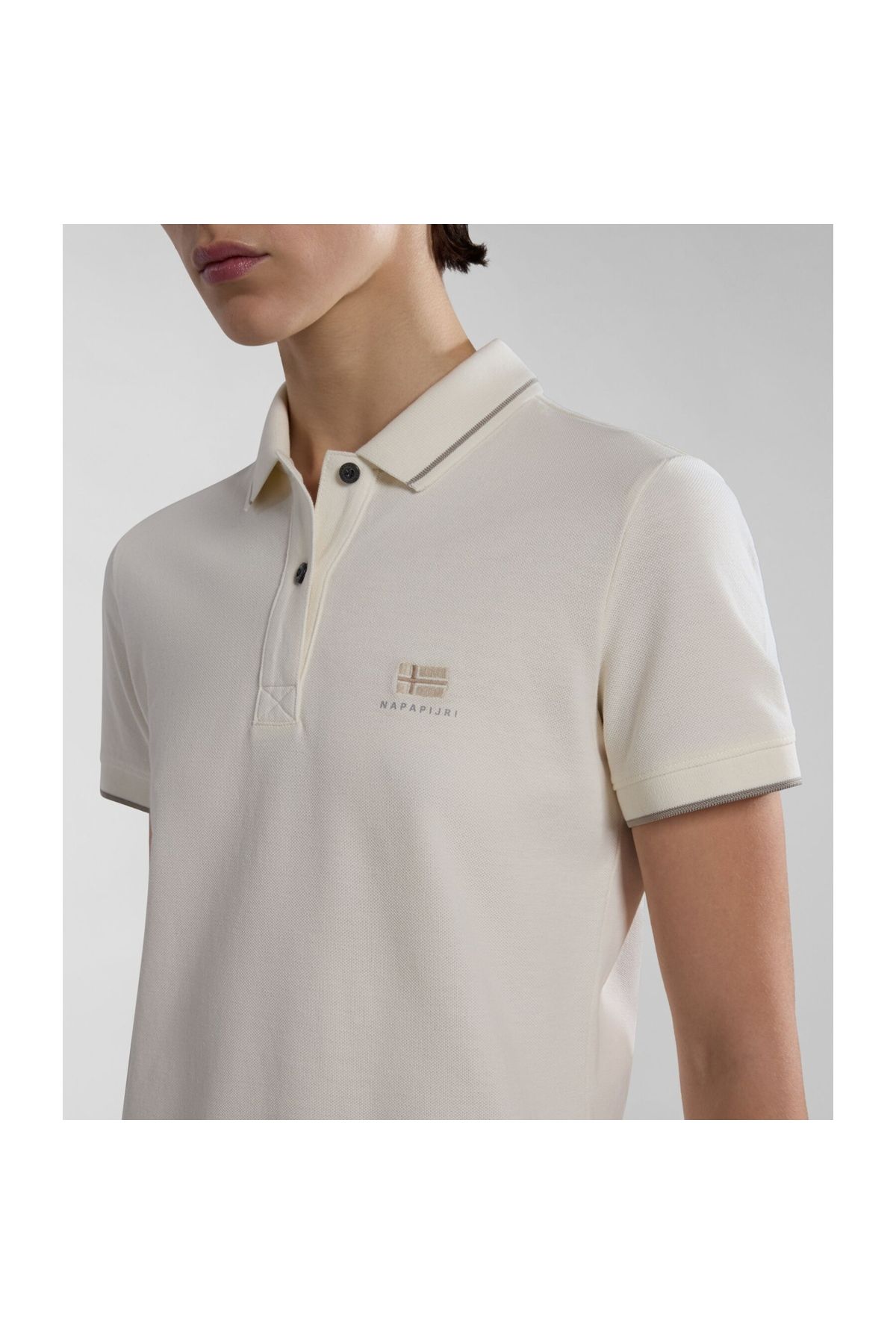 Napapijri-Polo alb pentru femei Napapijri E-Nina N1A White Whisper 5