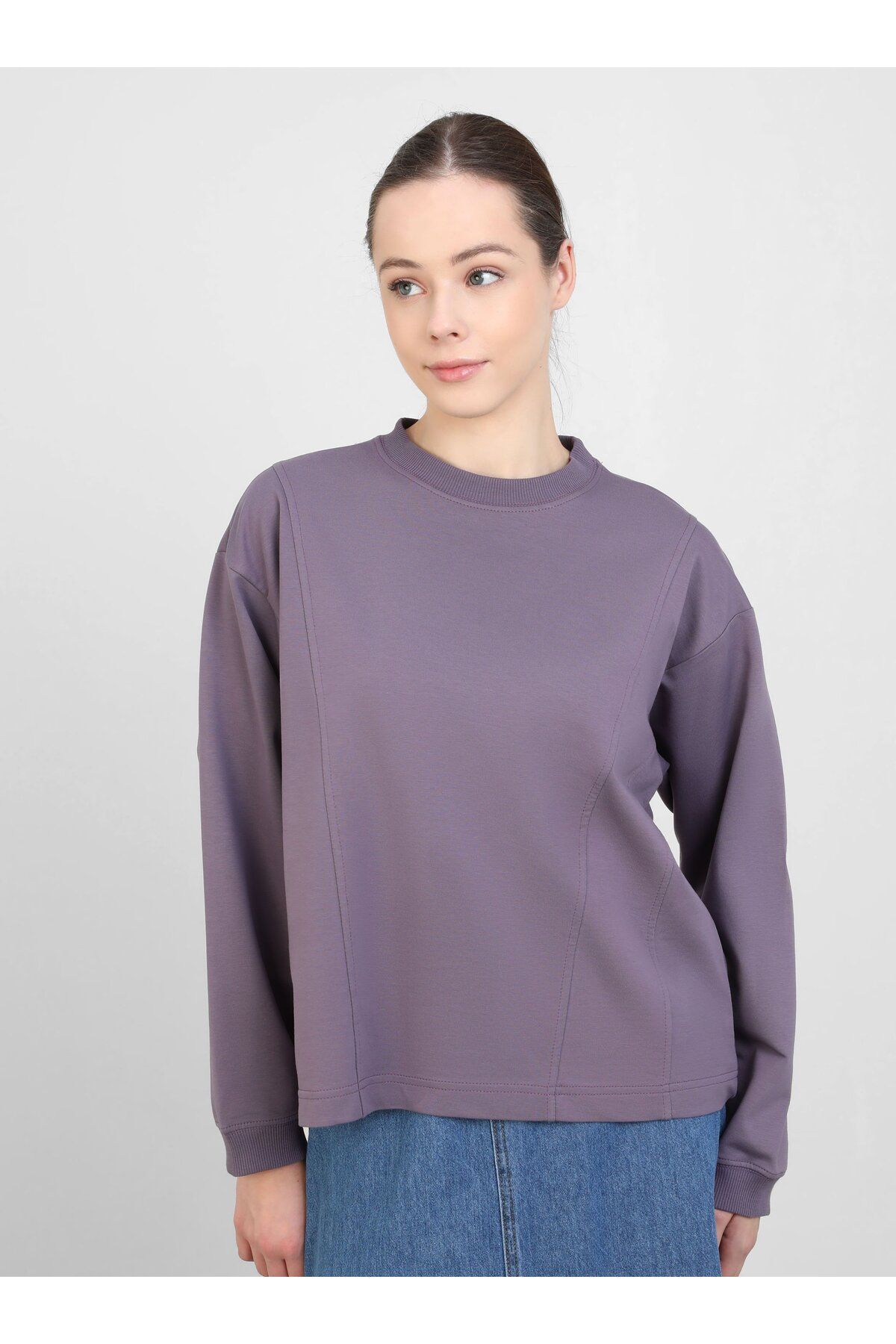 Benin-Oversize Short Sweatshirt - Lavender - Benin 2