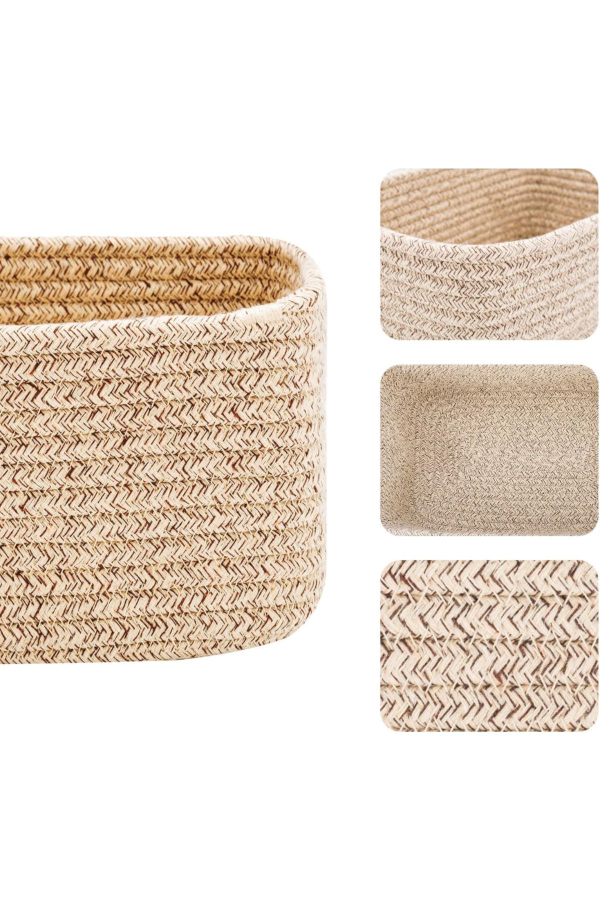 HomeTurko-3-Piece Basket Set, Organizer Basket Set, Organizer, Bohemian Basket Set, Gift Household Item, 2