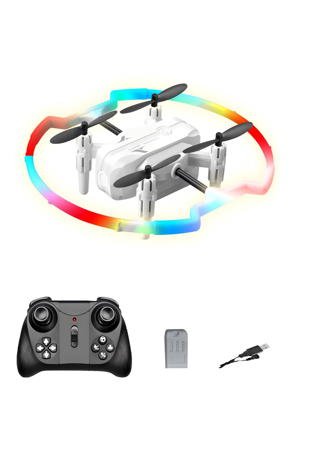 oyuncakgidiyor 360° HALO Effect Akrobat Full LED Işıklı Drone 2.4GHz Uzaktan Kumanda Kamerasız