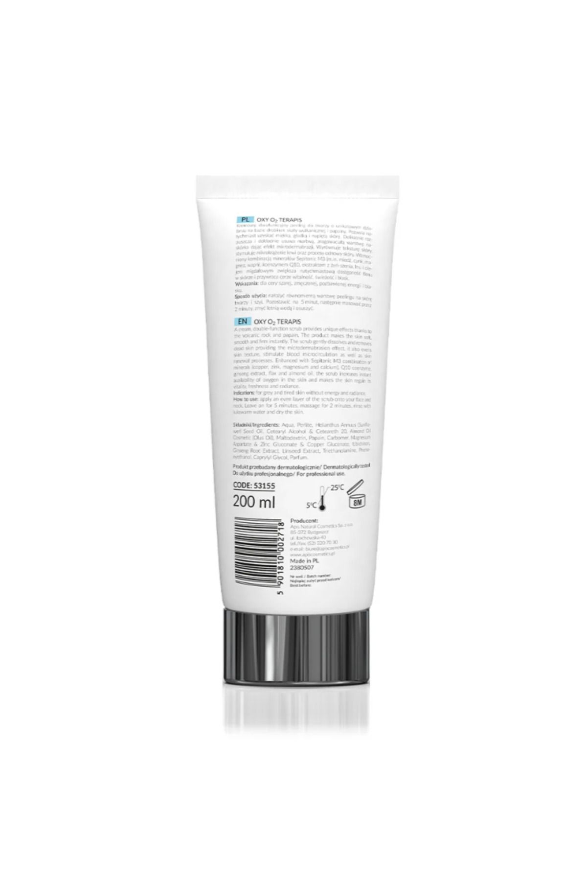 APIS-APIS Oxy O2, Okysličujúci peeling - mikrodermabrázny efekt, 200 ml 2