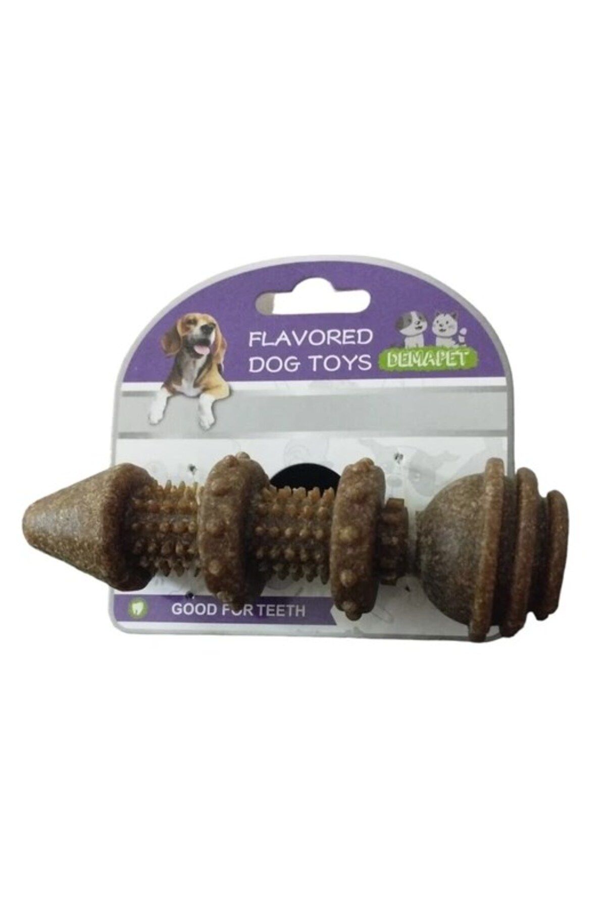 Petbox Sert Tırtıklı Et Aromalı Köpek Oyuncağı