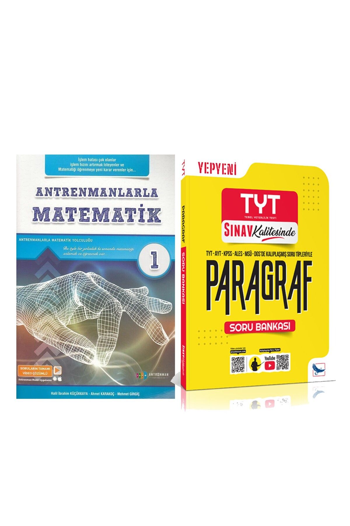 Ankara Kitap Merkezi Antremanlarla Matematik 1 ve Sınav Yayınları Paragraf Soru Bankası 2 Kitap Set