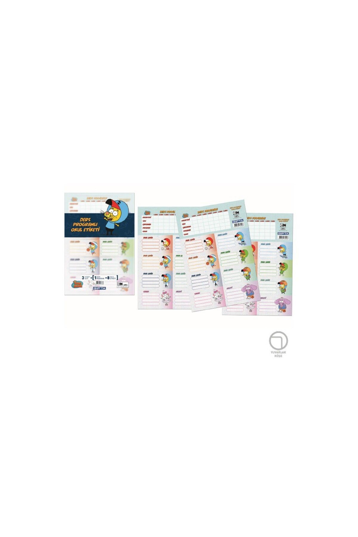 Gıpta Kral Şakir Ders Programlı Okul Etiketi 16X24Cm 3 Yaprak 6012
