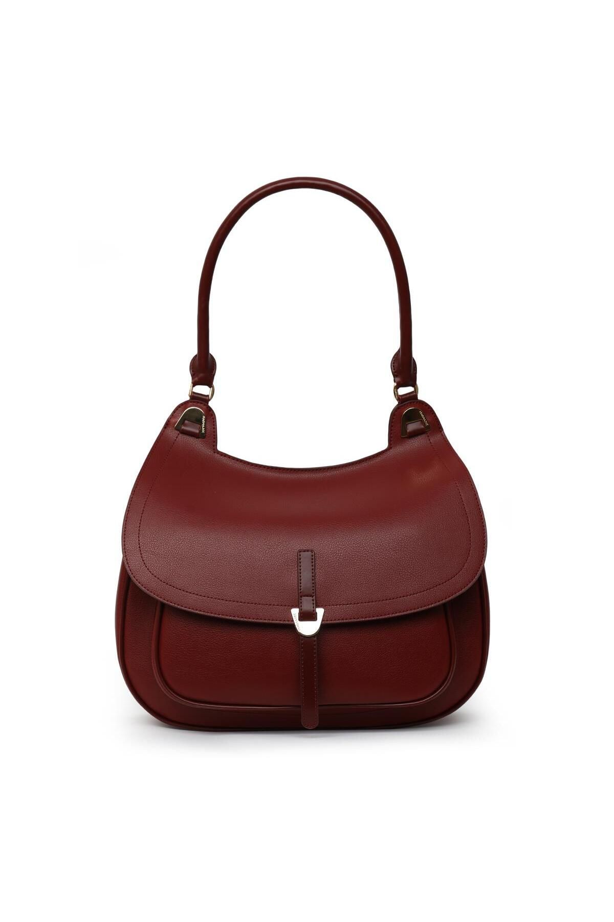 Matmazel-Baten Burgundy Women's Hand and Shoulder Bag 1