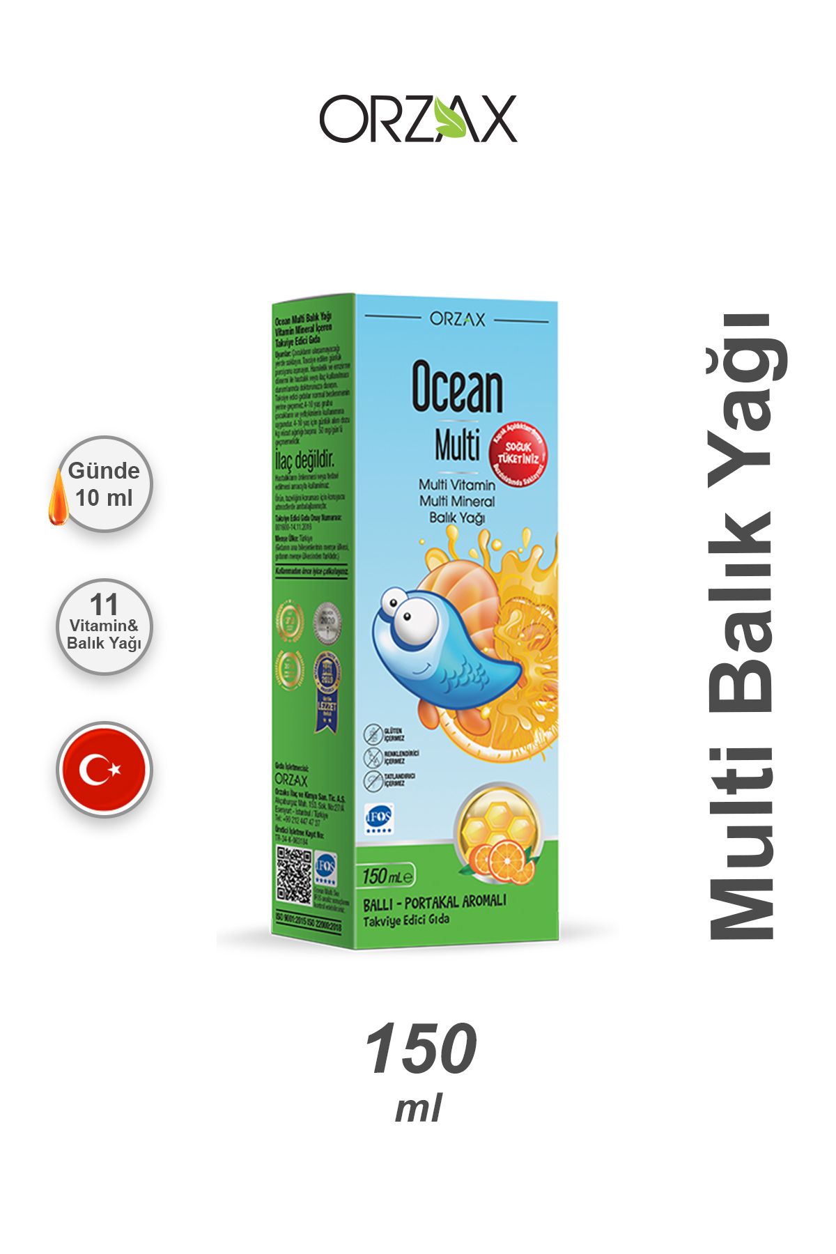 Orzax Ocean Multi Şurup 150 ml