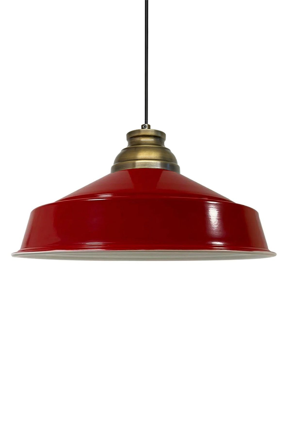 Bamyum-Asletl-Lock Industrial Vintage Hängelampe  40 cm, Rot Metall Pendelleuchte 1